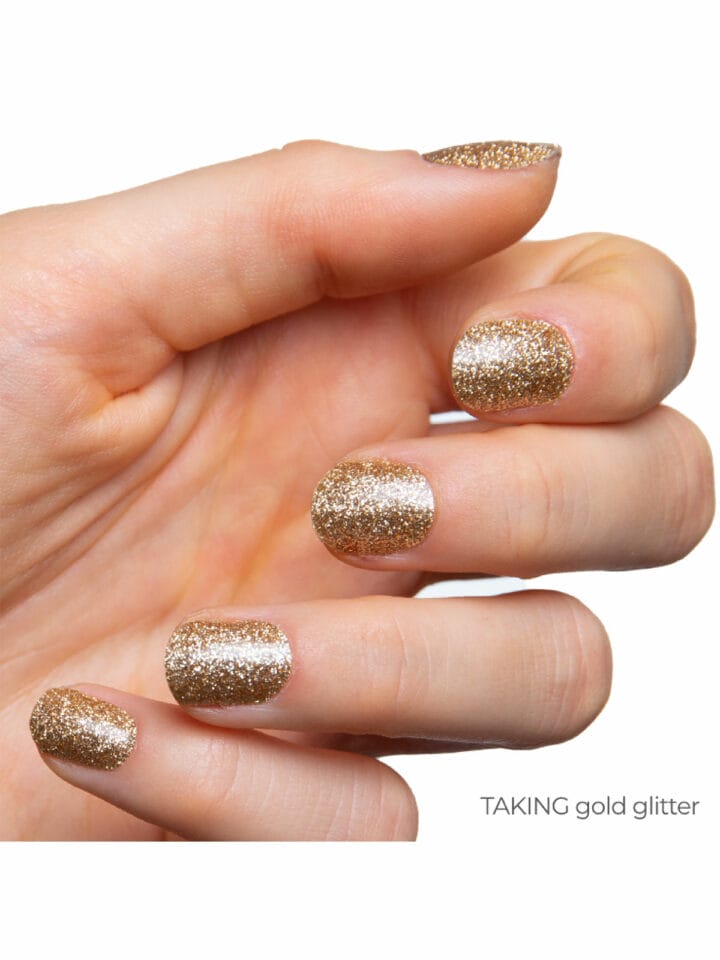 TAKING gold glitzer Nagelfolien Nägel
